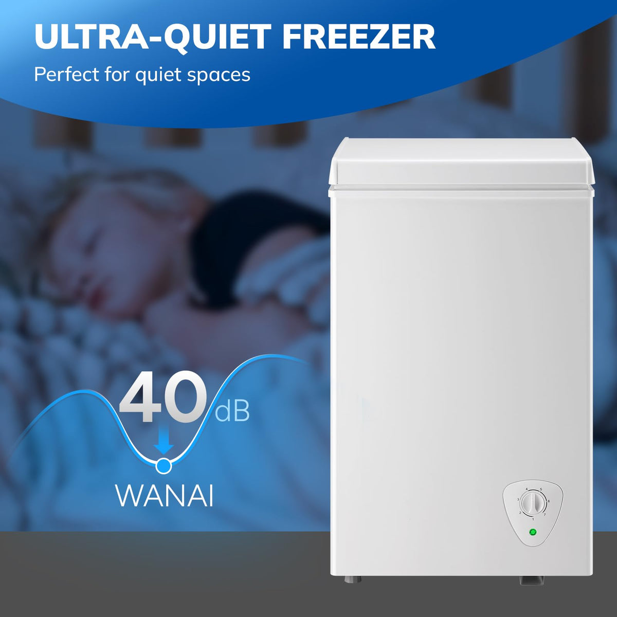White 2.2 Cu Ft Chest Freezer with Storage Baskets D28997