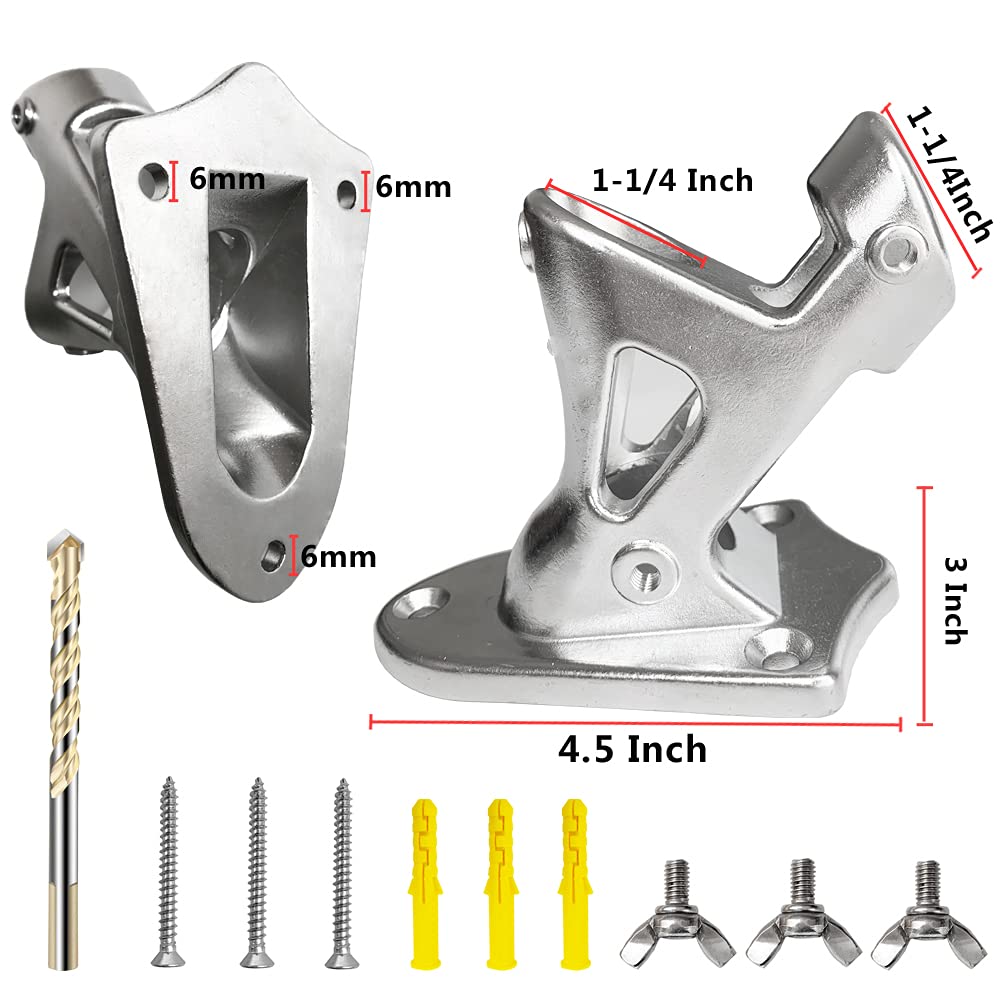 Two Position Stainless Steel Flag Pole Holder 1-1/4 inch A113622