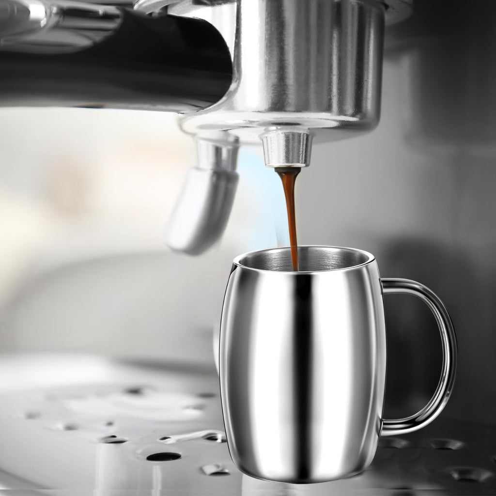 3 Pack 14 oz Insulated Stainless Steel Coffee Mug with Lid and Handle P746