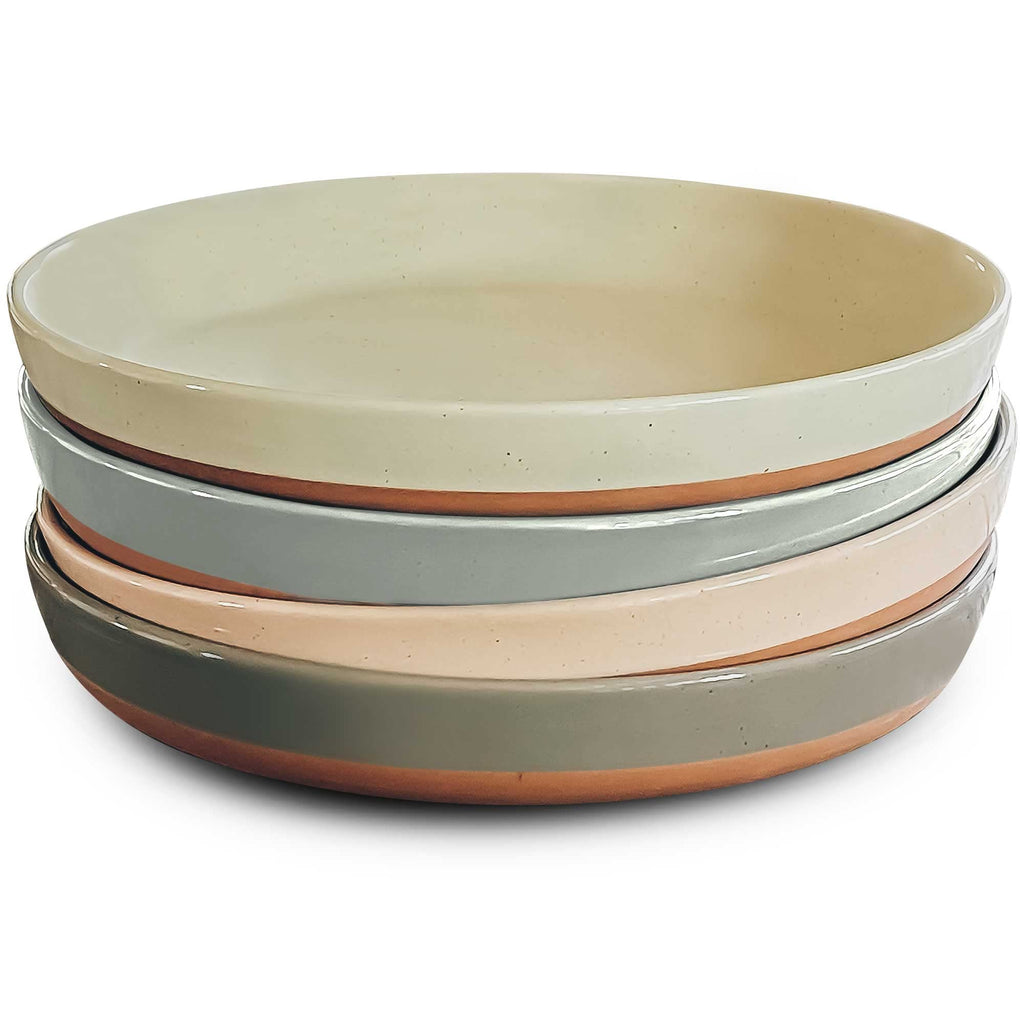 Ceramic Pasta Bowl Set of 4-35oz Microwave Safe D8081