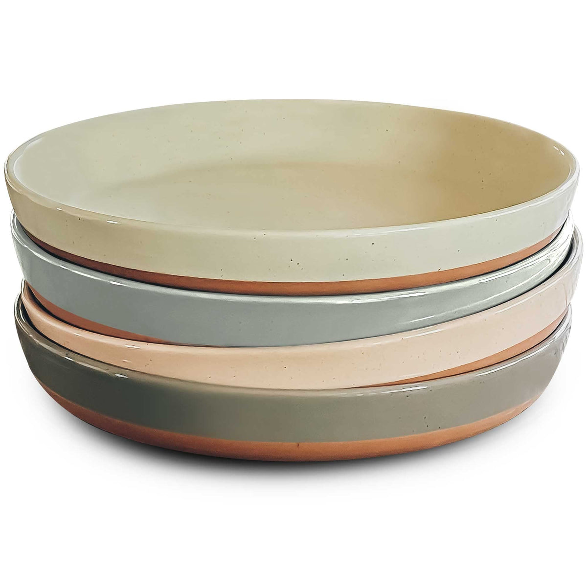 Ceramic Pasta Bowl Set of 4-35oz Microwave Safe D8081