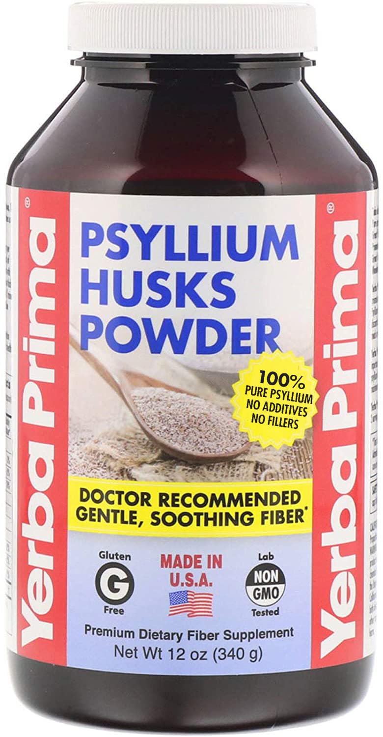 Psyllium Husks Fiber Powder, 12 Ounce Vegan Gluten Free D107638