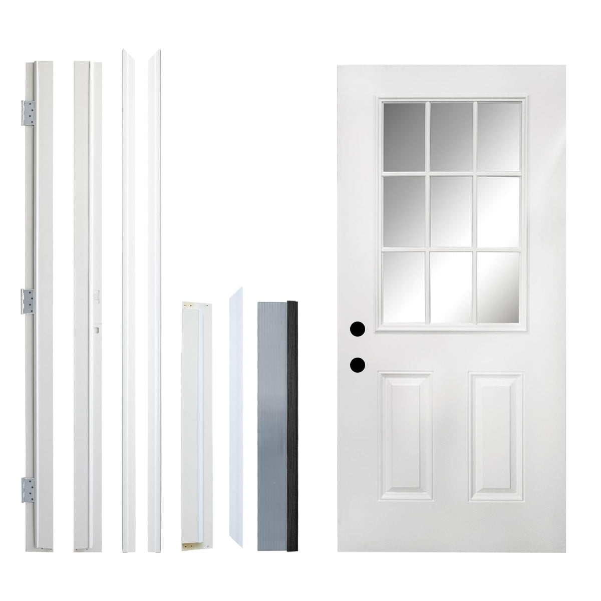 36 x 80 Fiberglass Entry Door with Vinyl Frame Low-E Glass Right Hand Inswing G72131