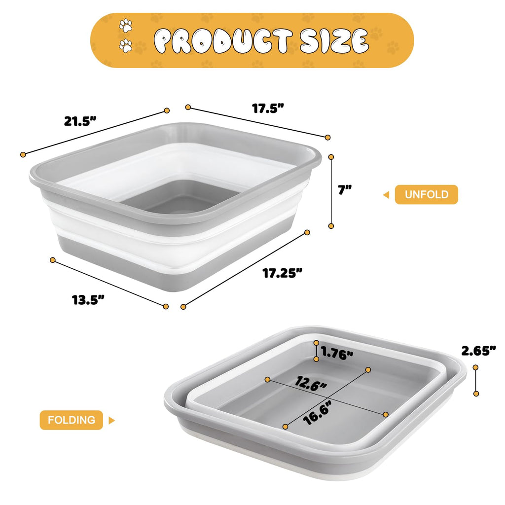 Collapsible Open Cat Litter Box D810