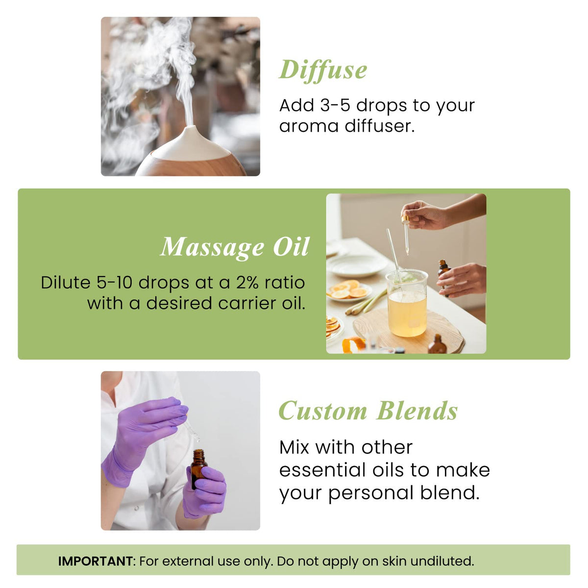 Peppermint and Lavender Essential Oils Set 2 x 4 Fl Oz M613