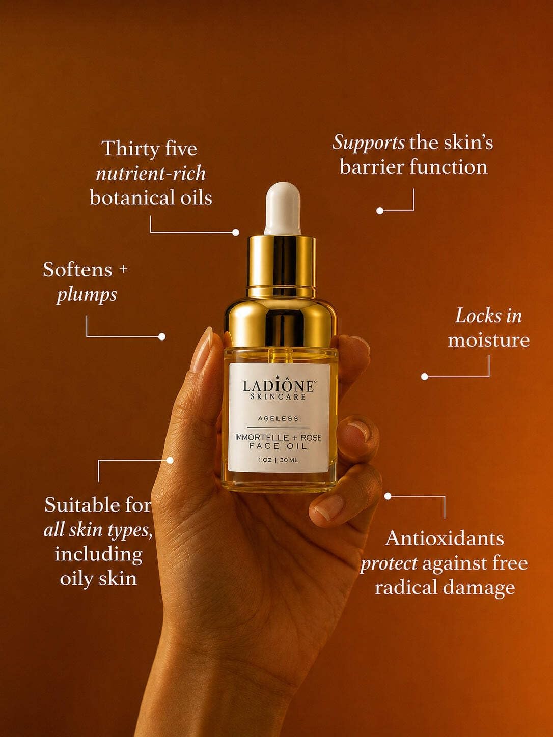 Rose Face Oil Serum 1 oz C431