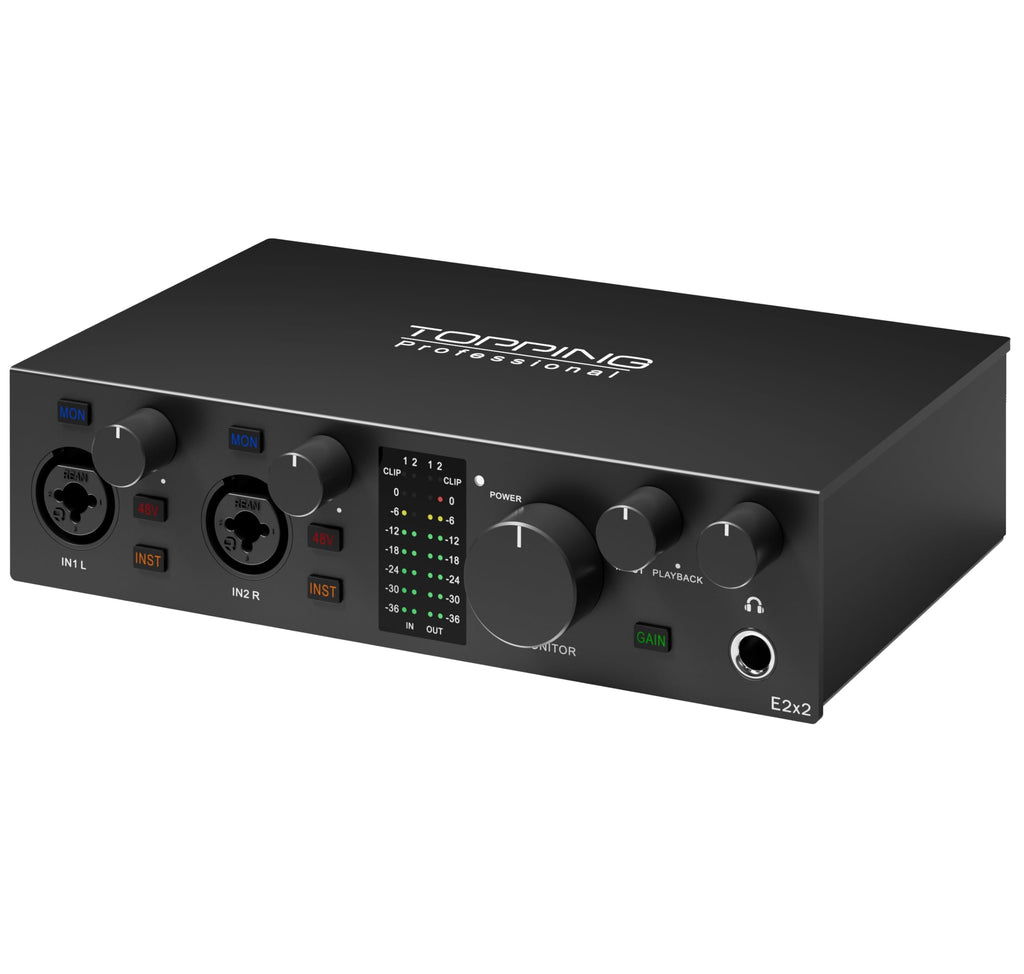 USB Audio Interface with 48V Phantom Power, Black B467
