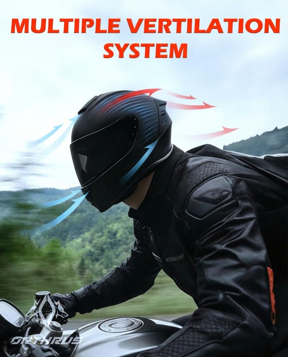 Full Face Motorcycle Helmet DOT Approved J7740