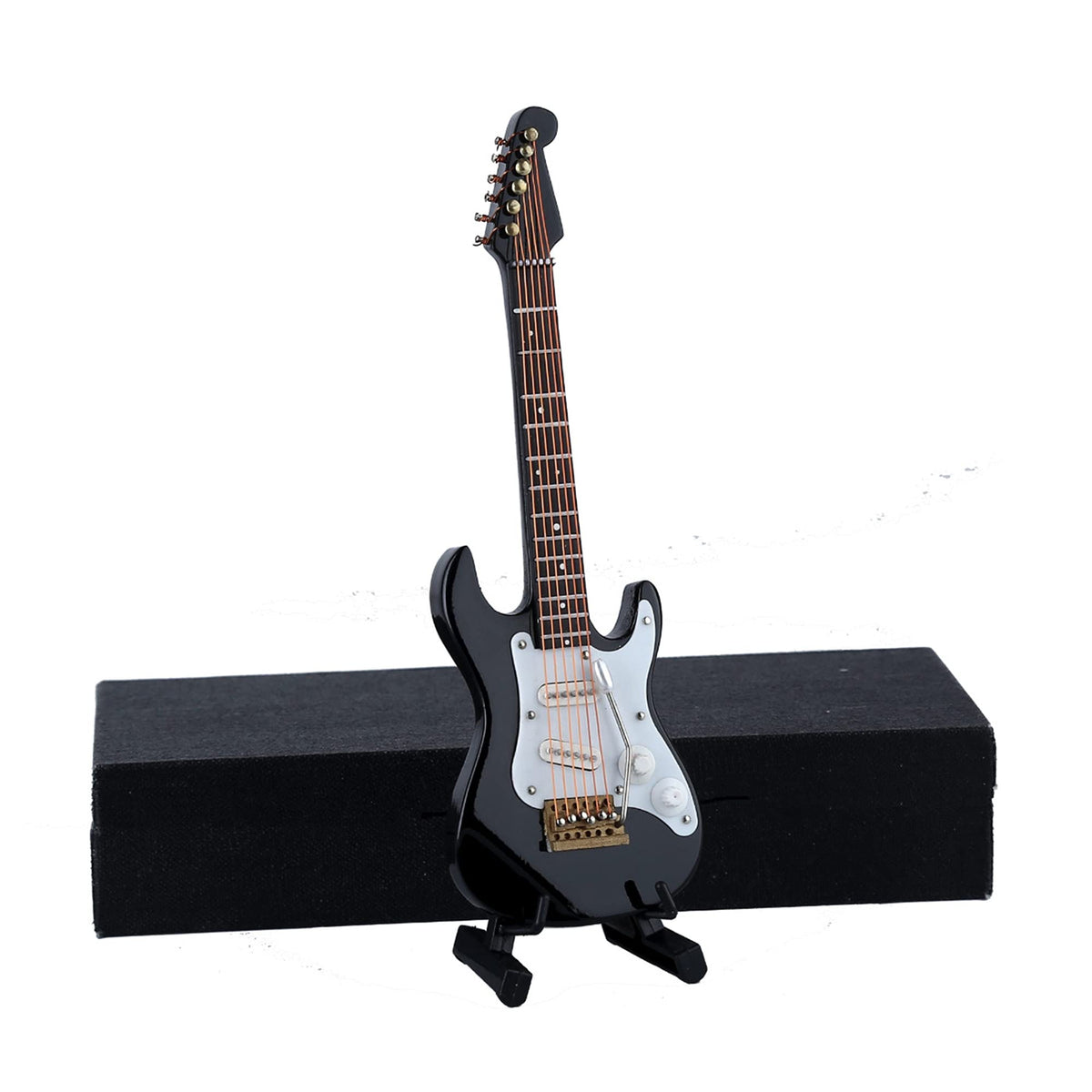 Miniature Electric Guitar Replica with Stand and Case K982