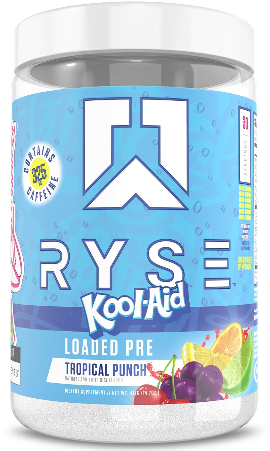 Pre Workout Powder Tropical Punch 300mg Caffeine 30 Servings D33126