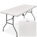 6ft White Plastic Folding Table K87407