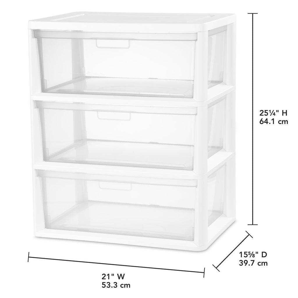 White 3 Drawer Plastic Storage Unit O511785