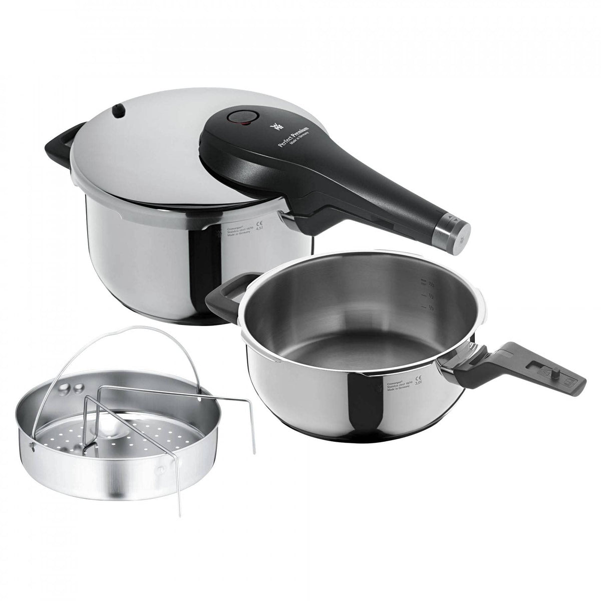 3-Piece Stainless Steel Pressure Cooker Set X55577
