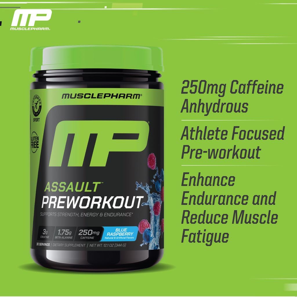 Blue Raspberry PreWorkout Powder 30 Servings Z8886