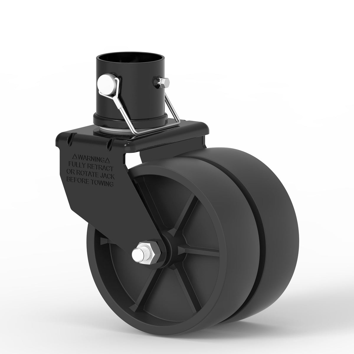 Dual 6" Trailer Jack Swivel Caster Wheel E6557