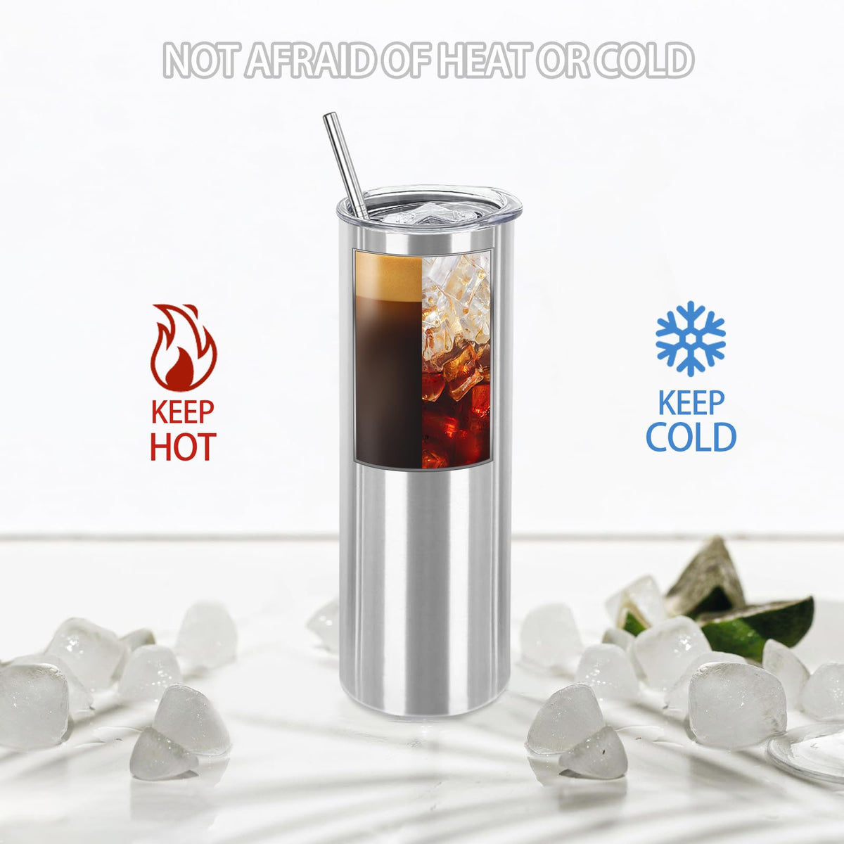 16 Pack 20oz Stainless Steel Insulated Tumblers with Lid and Straw P492700
