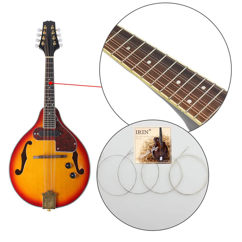 8 Strings Electric Mandolin with Cable and Cleaning Cloth E9268