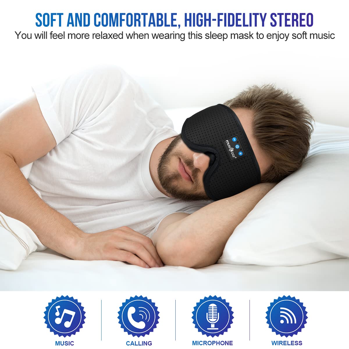 3D Bluetooth Sleep Headphones Headband C3304