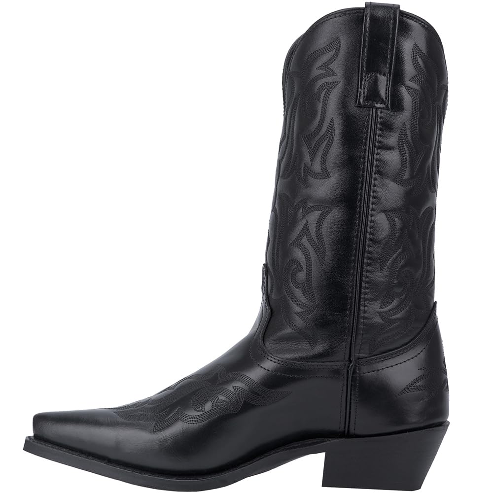 Black Mid Calf Pull On Boots F364236