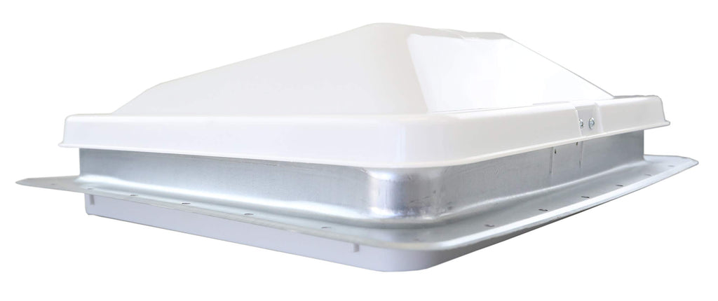 White Manual Crank RV Roof Vent with Screen W290223
