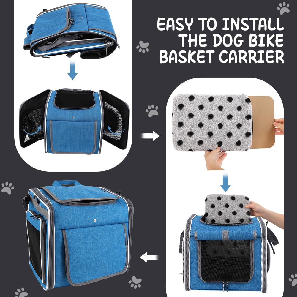 Expandable Foldable Dog Bike Basket Carrier K6818