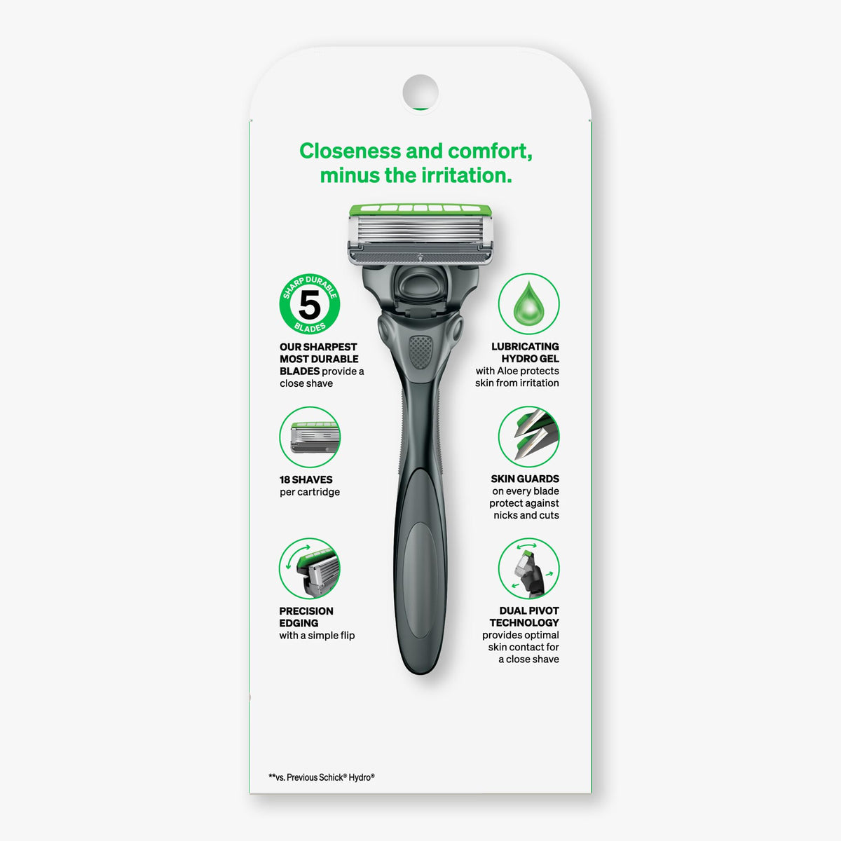 Sensitive 5-Blade Razors with 1 Handle & 3 Refills V44484