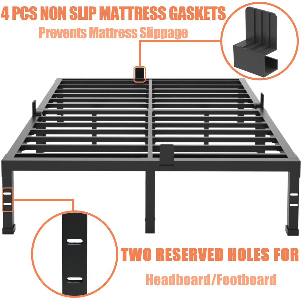 16 Inch Heavy Duty Metal Platform Bed Frame Full Size P136