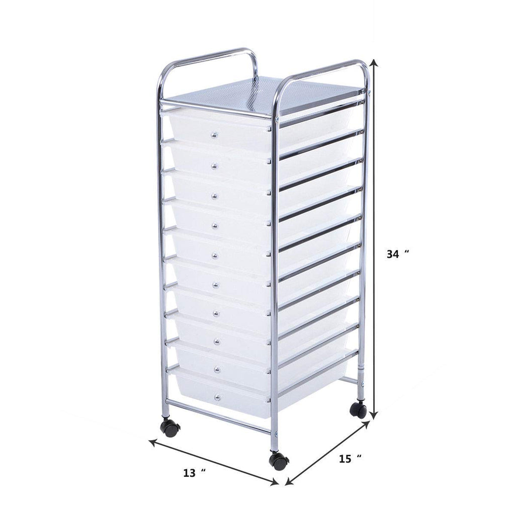 10 Drawer Rolling Storage Cart K87824