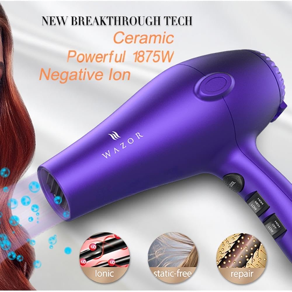 1875W Lightweight Quiet Ionic Hair Dryer D7590