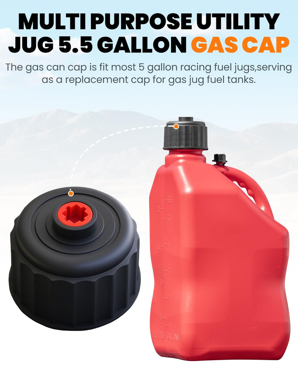 2 Pack Replacement Fuel Jug Cap E3360