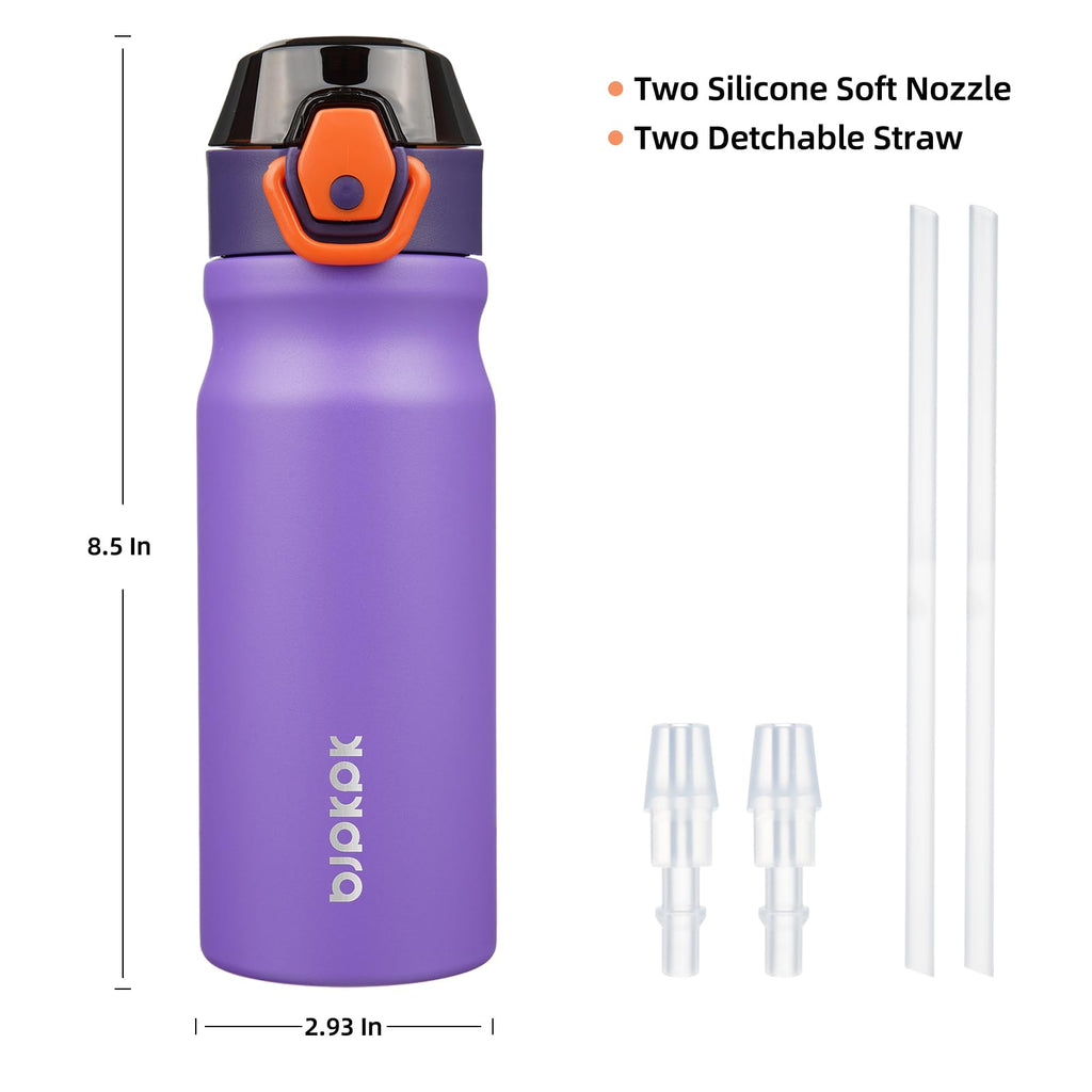 18 oz Insulated Stainless Water Bottle with Straw & Handle W292