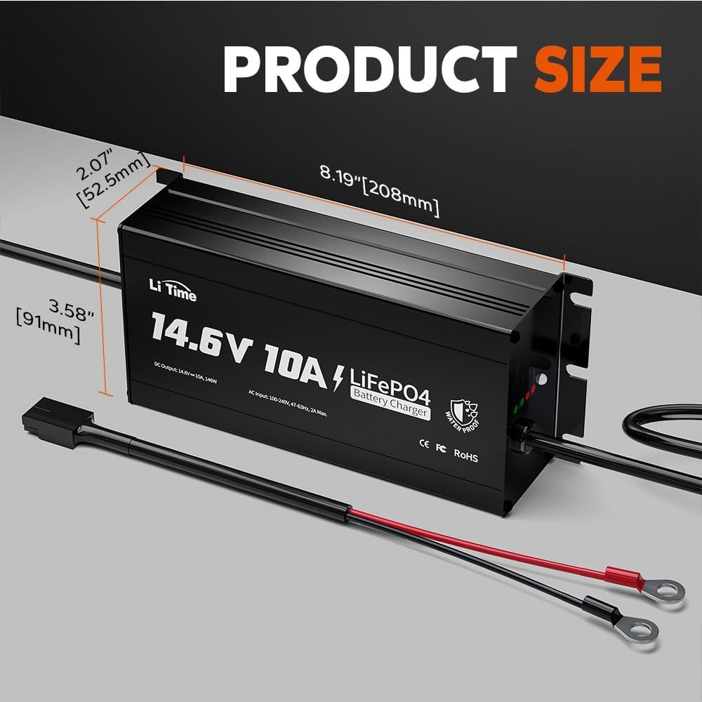 12V 100Ah LiFePO4 Battery with Charger D438