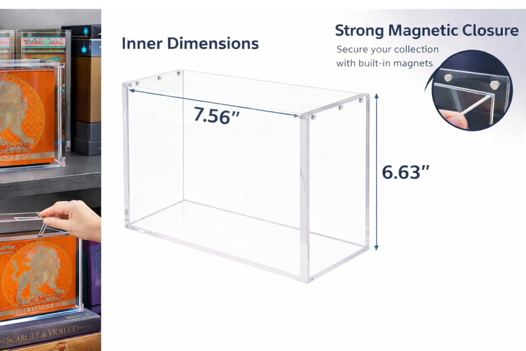 Acrylic Magnetic Display Case Box 6MM Thick T434743