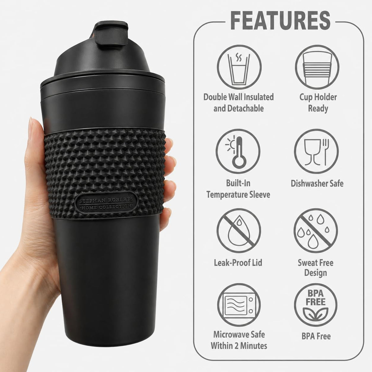 16 oz Insulated Coffee Tumbler Set 2 Pack X115246