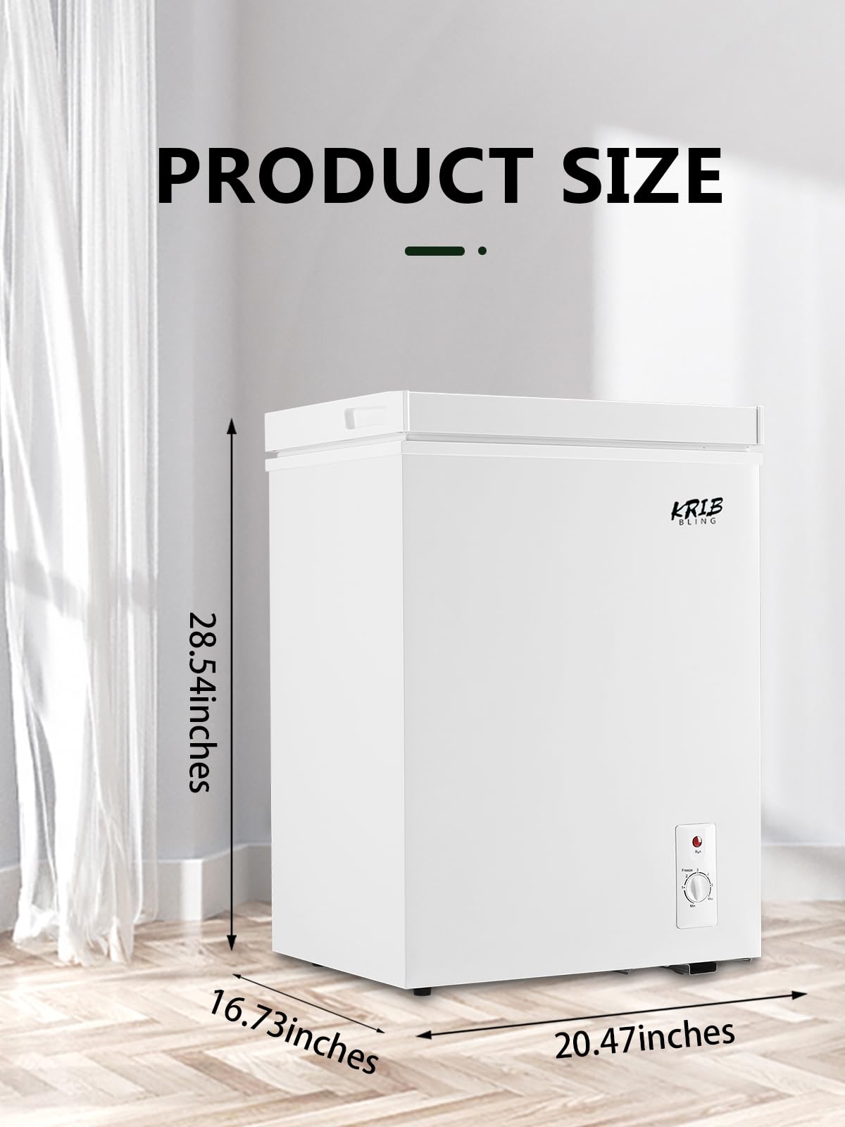 3.5 Cu.Ft Chest Freezer with Removable Basket, White L6357