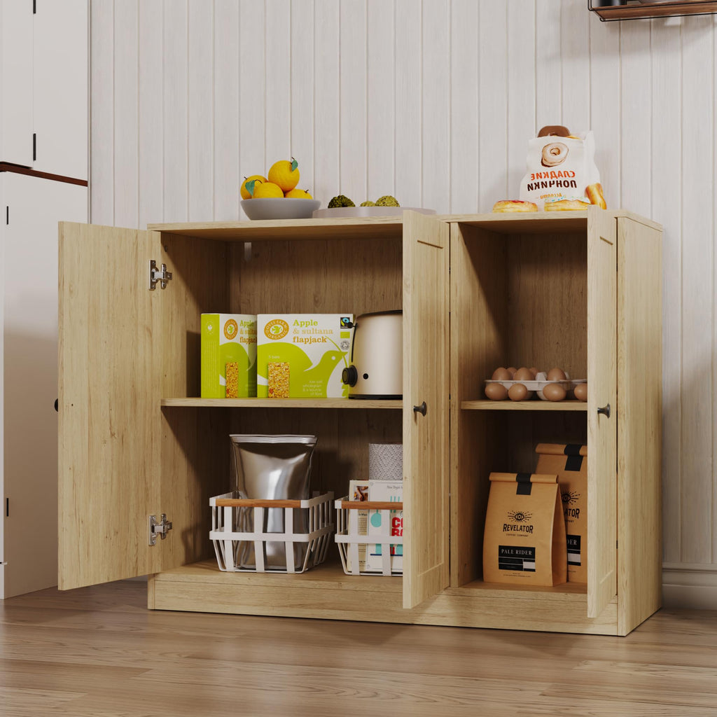 Buffet Cabinet with 3 Doors and Adjustable Shelf C7291