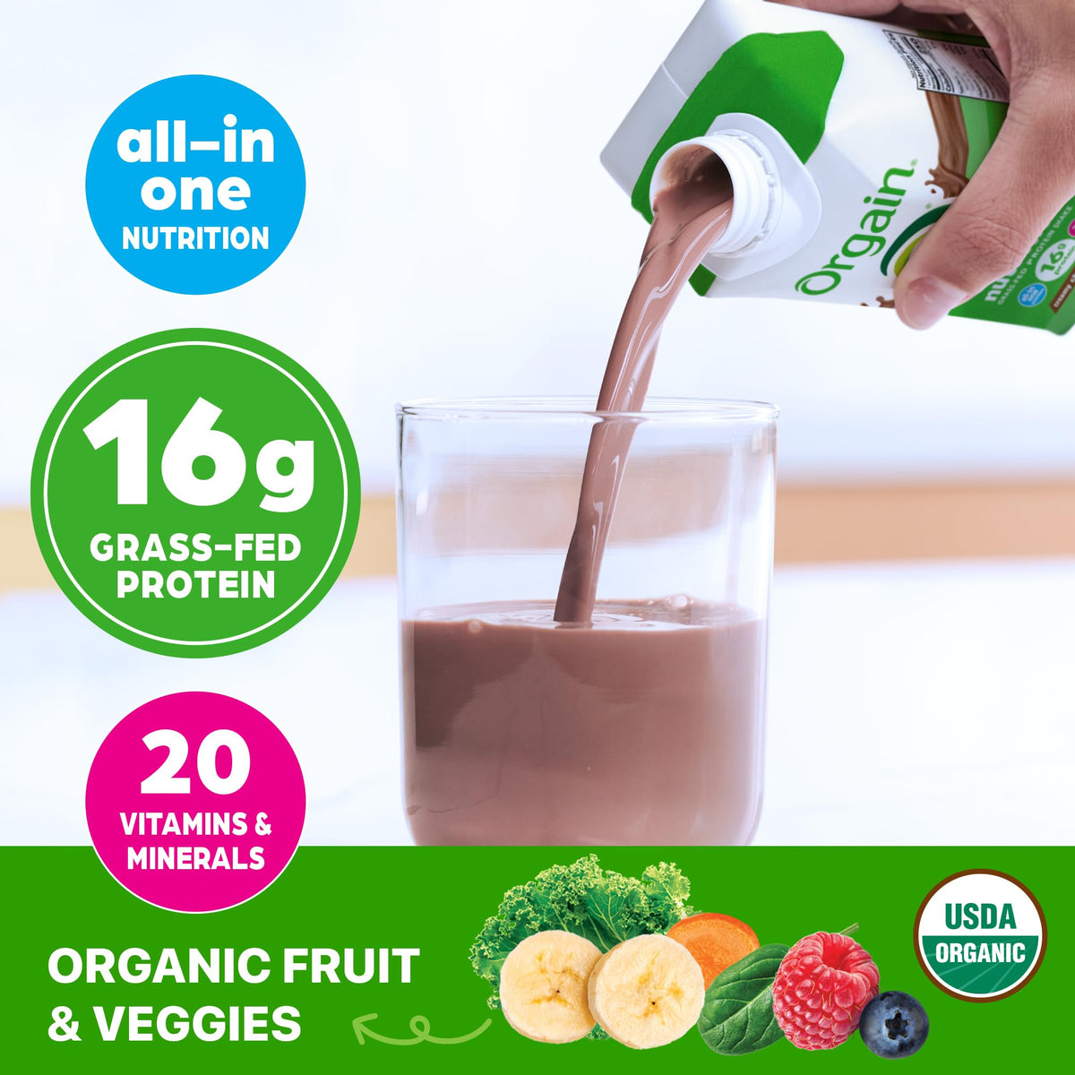 Organic Creamy Chocolate Fudge Shake 12 Pack A38530