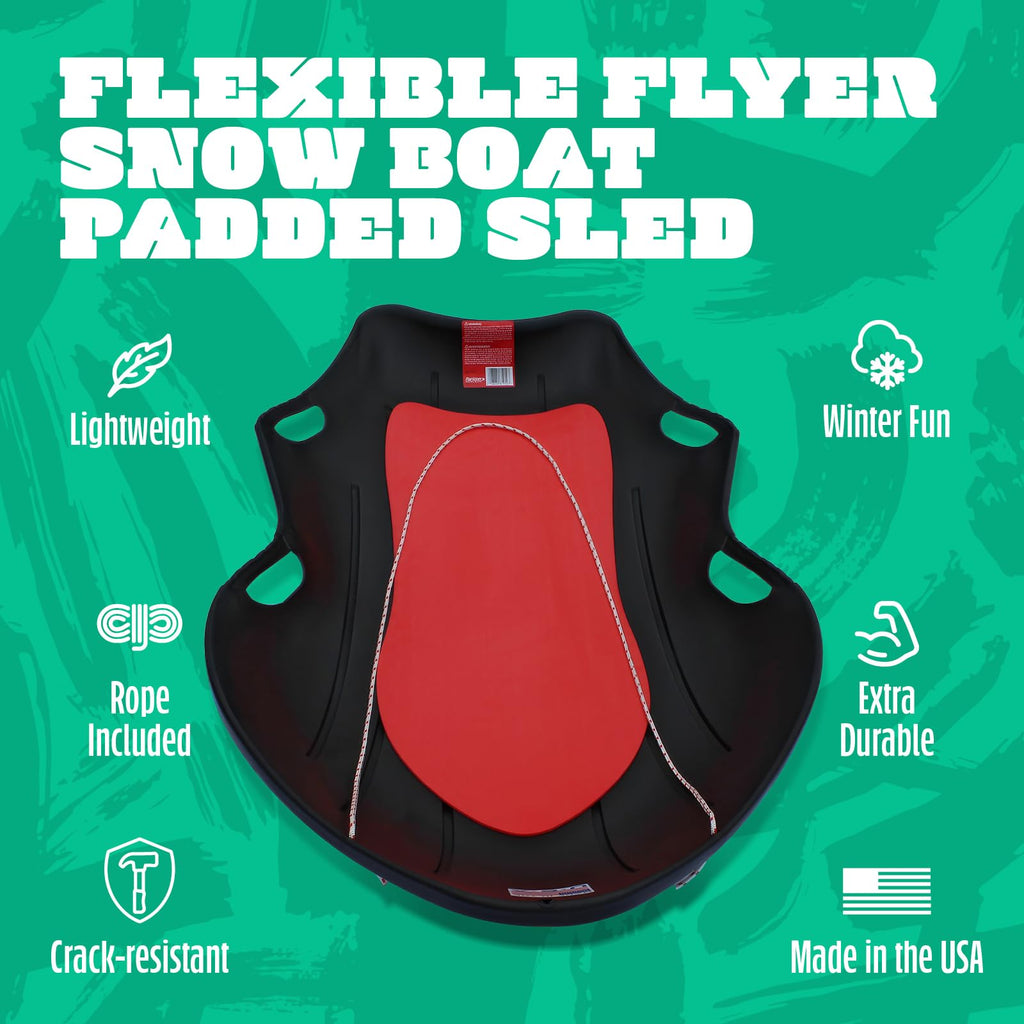 48" 2-Person Plastic Sled with Cushioned Pad S35218