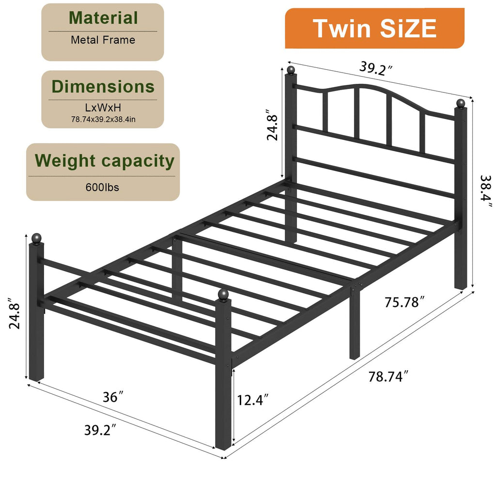 Twin Bed Frames with Headboard R997