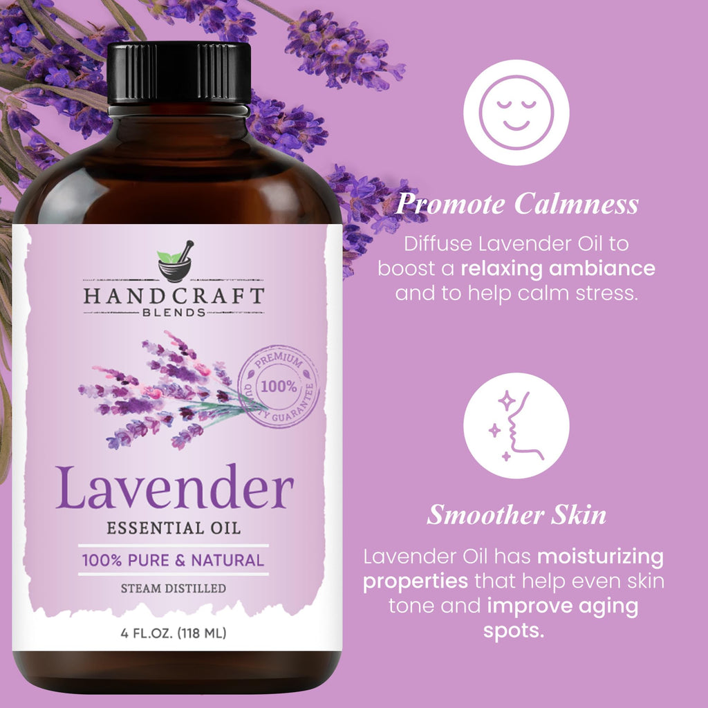 Peppermint and Lavender Essential Oils Set 2 x 4 Fl Oz M613