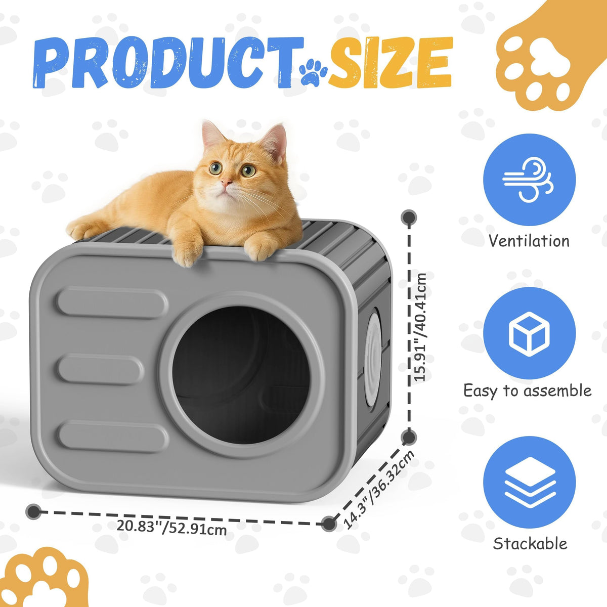 Weatherproof Outdoor Cat House P5505