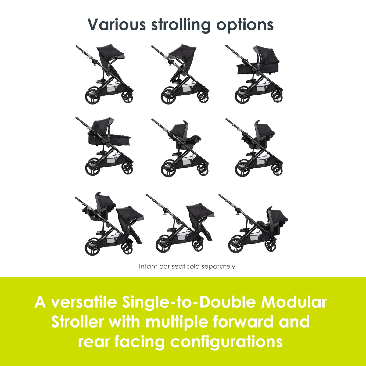 Single to Double Modular Stroller J98960