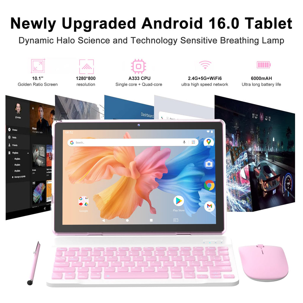Android 16 Tablet 10 Inch 12 GB RAM 64GB ROM 2 in 1 Tablet PC G18817