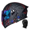 Bluetooth Modular Flip Up Full Face Motorcycle Helmet with Dual Visor X50799