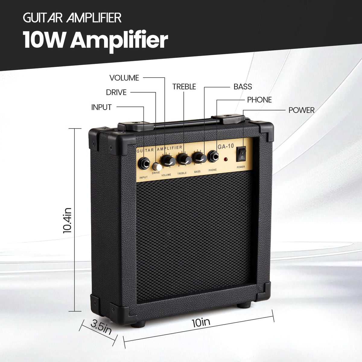 39-Inch Electric Guitar Starter Kit with Amp Black U3320