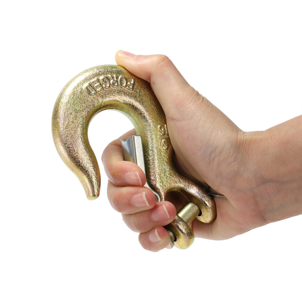 5/16 Inch Forged Steel Clevis Slip Hook with Latch, 14000 Lb Capacity V167948
