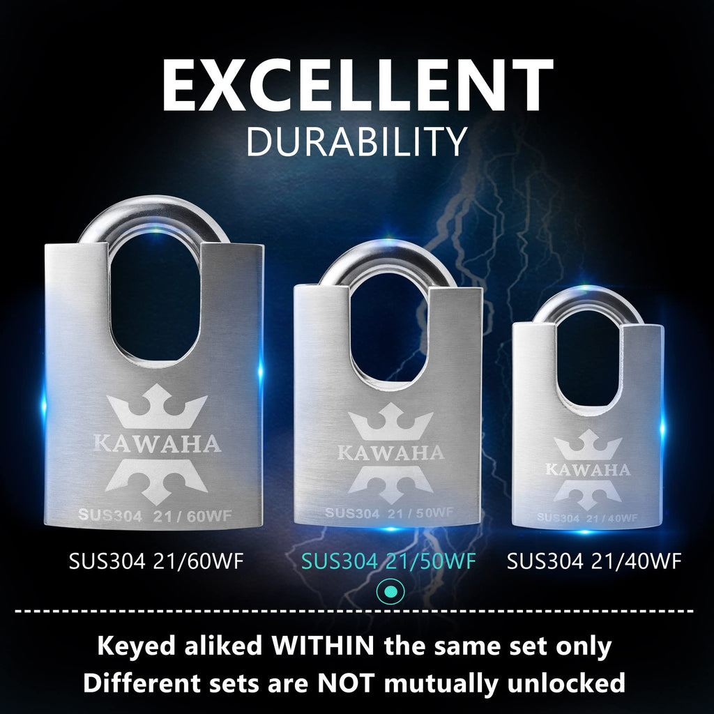 Stainless Steel Shrouded Padlock 4 Pack L541