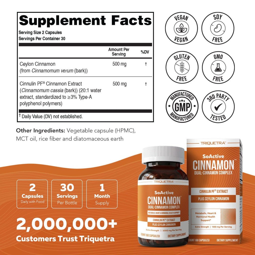 Cinnamon 1000mg Extract 60 Vegan Capsules L484052