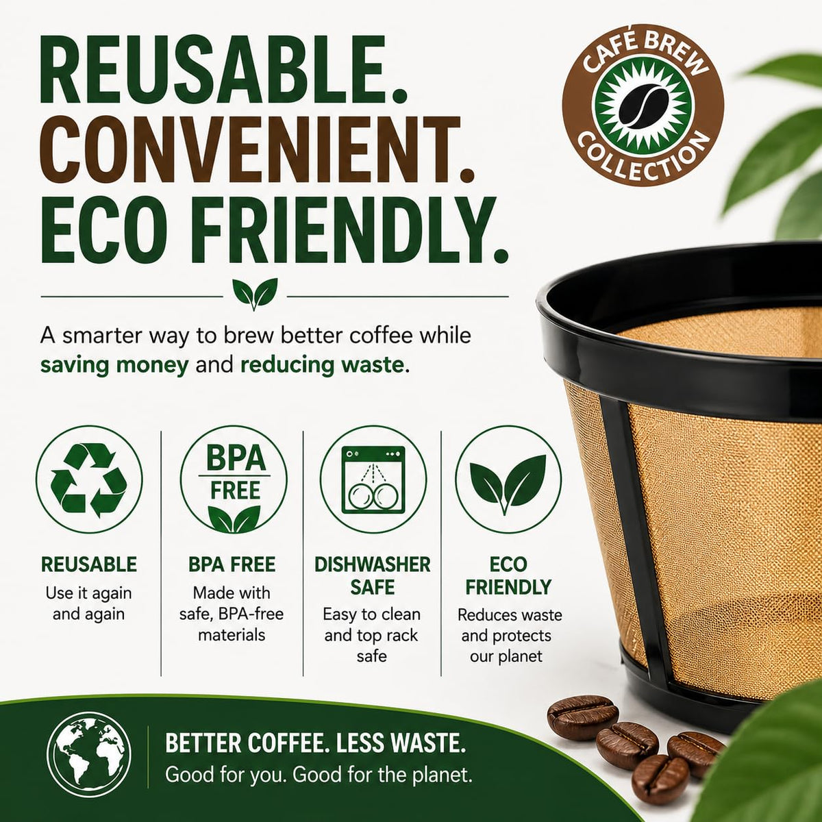 12 Cup Reusable Coffee Filter I420