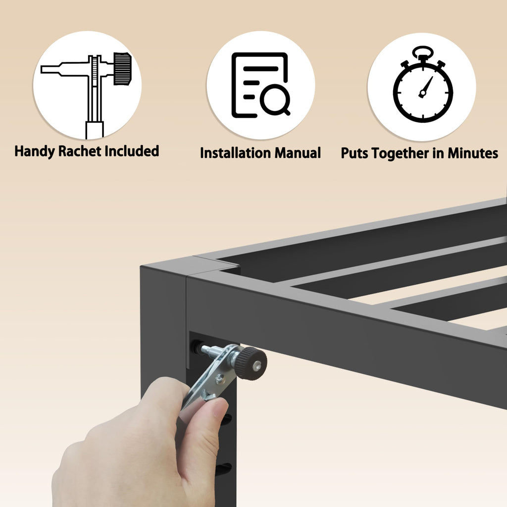 16 Inch Heavy Duty Metal Platform Bed Frame Full Size P136